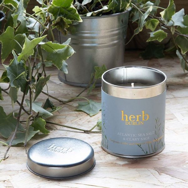 Herb Dublin Atlantic Seasalt Tin Candle