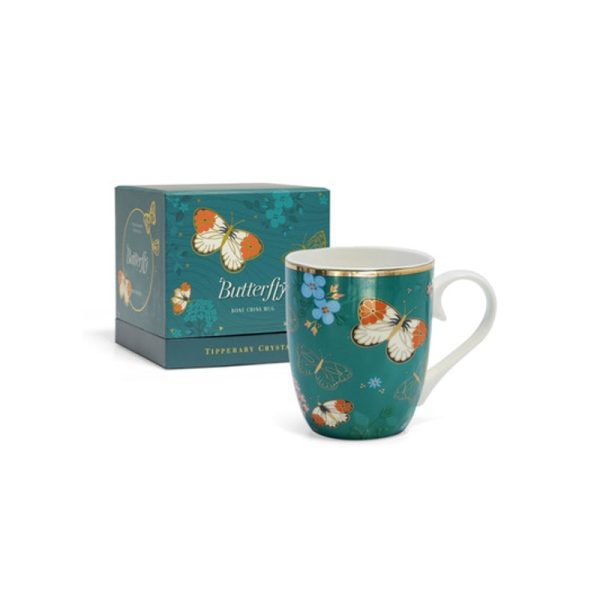 Tipperary Crystal Single Butterfly Mug - The Orange Tip