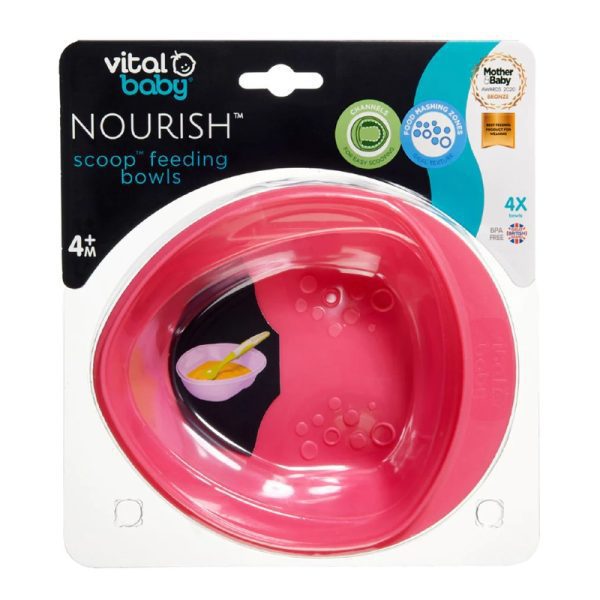 Vital Baby - Nourish Scoop Feeding Bowls 4 Pack 4 Months+