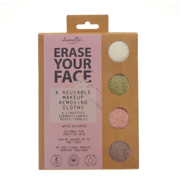 Danielle Creation's Erase Your Face Make-Up 4 Pack Removing Cloth Pastel Square