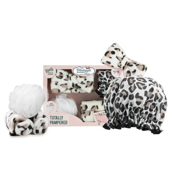 Vintage Cosmetics Totally Pampered Leopard Spa Gift Set