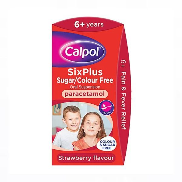 Calpol SixPlus Sugar Free Suspension Strawberry Flavour 6+ Years 100ml