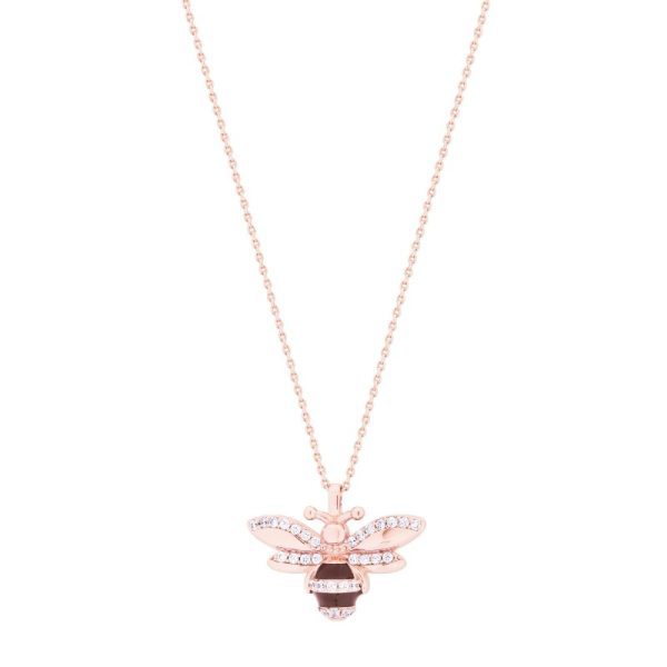 Tipperary Crystal Bee Rose Gold Inset Pendant